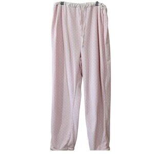 Lord & Taylor Pink & White Polka Dot Pajama Pants Medium Women’s Lounge Sleepwea